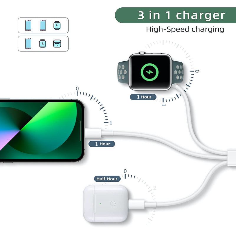 Top-Up 3 in 1 USB C Charging Cable for Phone and Watch