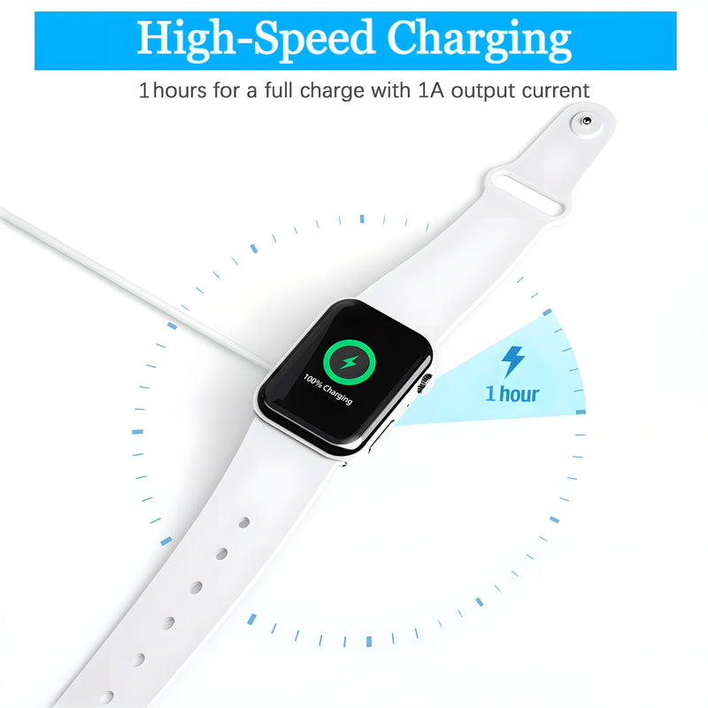 3-in-1 Short Charger for Apple Watch and Type-C Devices (1.3ft/40cm)