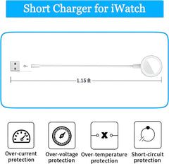 Short Charger Compatible with Apple Watch (1.15ft/14inch/35cm)