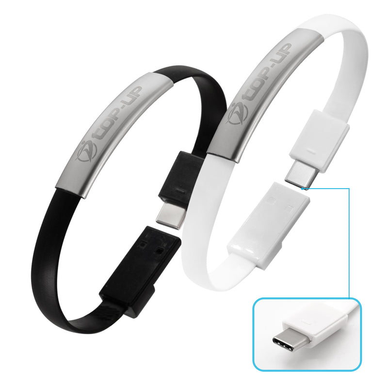 XJ-73 20cm USB to 8 PIN Charging Data Charging Bracelet (White)