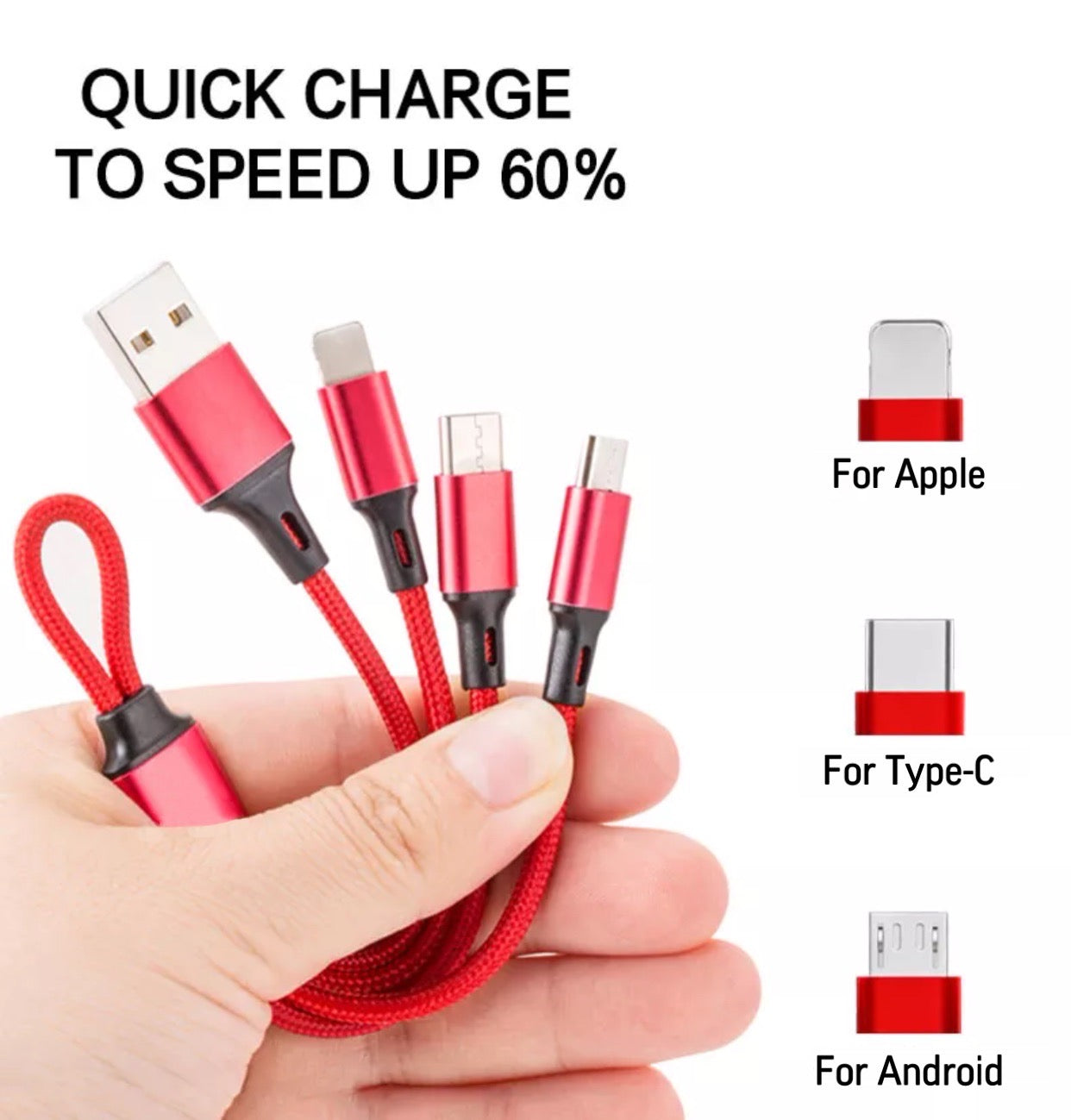 Multi Phone Adapter Top-Up 3-in-1 Multi Phone Charger (0.6FT) | Top-Up - Smart charging ...