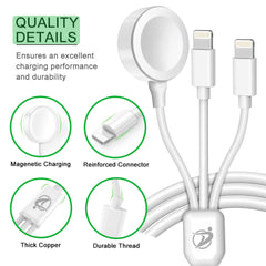 top-up 3 in 1 usb watch and phone charger cables